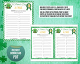 A-Z Word Race St Patricks Day Game, Saint Pattys Party Game, Printable Virtual Family Activity For Kids & Adults, St Paddys Office Classroom