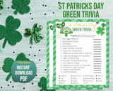St Patricks Day Green Trivia Game, Printable Virtual Family Activity, Saint Pattys Party Quiz Kids & Adults, St Paddys Office Classroom