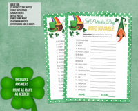 St Patricks Day Printable Word Scramble, St Paddys Office Classroom Activity, Irish Quiz, Kids & Adults Saint Pattys Party Word Game