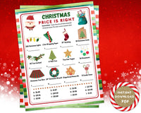 Christmas Guess Price Game, Printable Or Virtual Xmas Day Quiz For Kids & Adults,Fun Holiday Price Is Right Trivia,Office Classroom Party