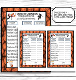 March Madness  Predictions Game, NCAA Final Four Predictions Party Game, Printable Or Virtual Game, Instant Download