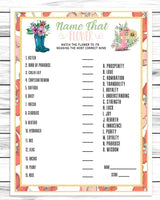 Spring Flower Trivia Game Printable or Virtual Kids or Adult Party Game