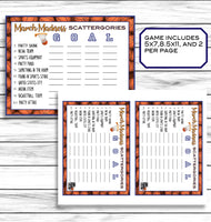 March Madness Scattergories Printable Party Game