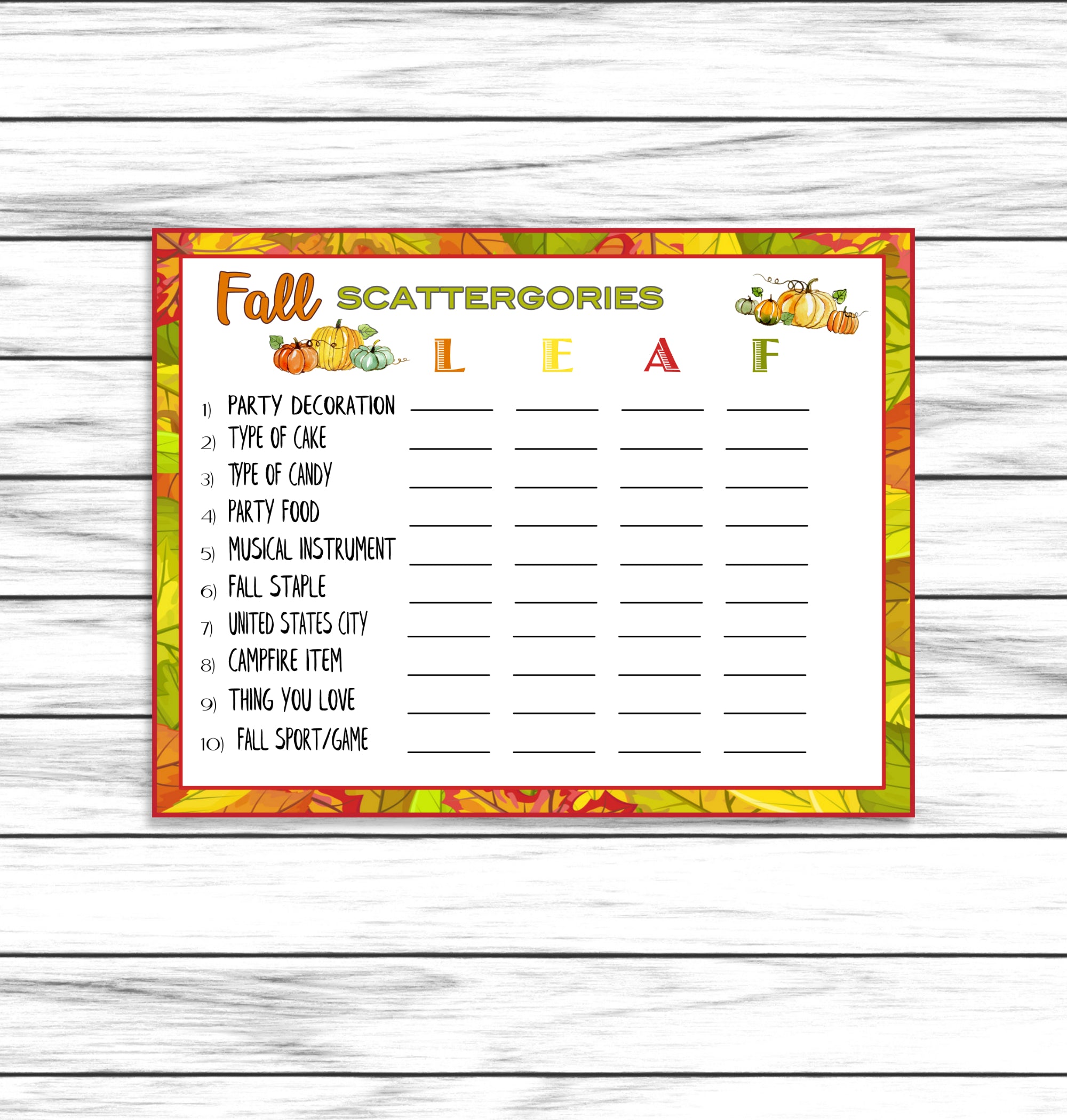 Fall Party Autumn Scattergories Game, Printable Kids Activity Sheet, I – Enjoymyprintables fall-party-autumn-scattergories-game-printable-kids-activity-sheet-i-enjoymyprintables