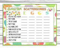 Easter Scattergories Word Party Game For Kids Teens Adults And Seniors Easter Activity