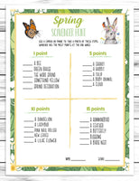 spring scavenger hunt for kids or adults spring party game