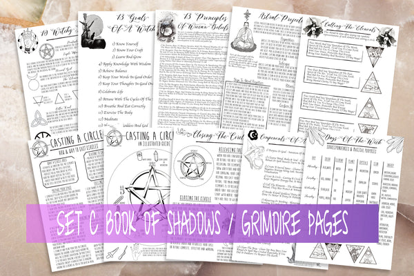 printable book of shadows pages