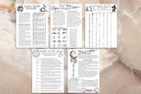 witchcraft book of shadows pages set d