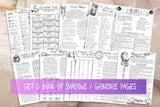 witchcraft printable book of shadows pages set d