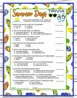 summer trivia printable game for party or family reunion