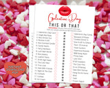 Galentines Day This Or That Game -Fun Party Game - Ladies Night Out - Girls Night In - Would You Rather Party Game - Instant Download