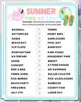 Printable Summer Party Game This Or That Fun Activity For Kids And Adults