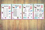 Teen Birthday Slumber Party Games, VSCO Girl Birthday Party Games, Printable, Instant Download