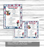 memorial day party phone game whats in your phone instant download printable
