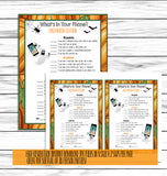 printable or virtual whats in your phone halloween party game for kids or adults