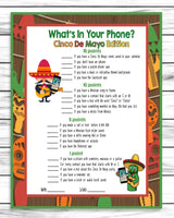 Cinco De Mayo Whats In Your Phone Party Activity Game