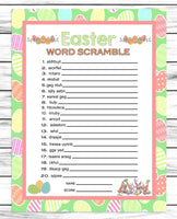 Easter Printable Word Scramble Game Activity For Adults Kids And Teens