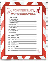 valentines day word scramble printable or virtual party game