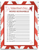 valentines day word scramble printable or virtual party game