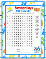 summer party family reunion summer word search game for kids download printable