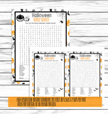 halloween word search printable party game
