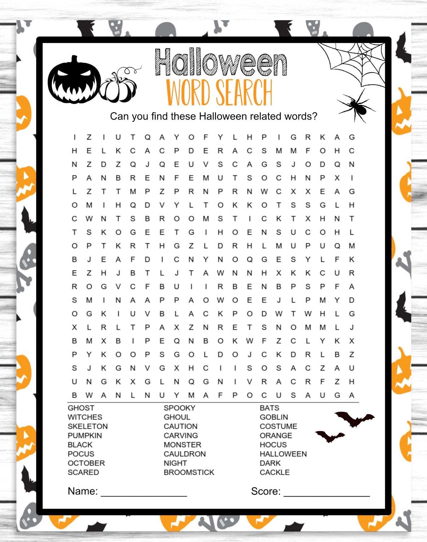Halloween Word Search Party Game, Printable Or Virtual Kids Adults Act – Enjoymyprintables halloween-word-search-party-game-printable-or-virtual-kids-adults-act-enjoymyprintables